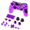 Full Shell Kit for Sony PS4 Pro Cover Case Skin Set Replacement Button Accessory Bundle 16Pack Purple