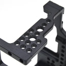 Video Camera Cage Stabilizer for Sony A7III A7RIII A7MIII 1/4'' 3/8'' Screw Flash Shoe Mount External Microphone Monitor