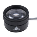 Handheld Magnifier Microscope 30X High Power Magnification Metal Handle Optical Glass