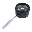 Handheld Magnifier Microscope 30X High Power Magnification Metal Handle Optical Glass