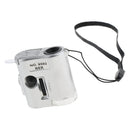60X Magnifying Glass Eye Magnifier Jewelry Loupe Watch Microscope with UV LED Light Wide Application