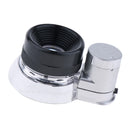 20X Magnifying Glass Eye Magnifier Jewelry Loupe Watch Microscope with 6 LED Beads Bright Light Wide Application