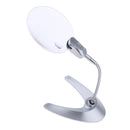Adjustable Metal Hose LED Jewelry Magnifier Loupe with Light Table Top Magnifying Glasses Lamp 1.8X Clear Magnification