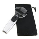 Foldable LED Jewelry Magnifier Loupe with Light Table Top Magnifying Glasses Lamp 2.75X Clear Magnification 90mm Glass
