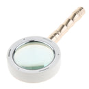 Metal Handheld Magnifier with Light LED Loupe 10X 75mm Microscope for Jewelry Watch Repair Kit Stamp Collection Observation Portable Design