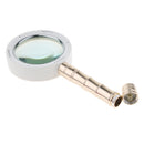 Metal Handheld Magnifier with Light LED Loupe 10X 75mm Microscope for Jewelry Watch Repair Kit Stamp Collection Observation Portable Design