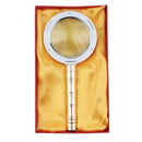 Metal Handheld Magnifier with Light LED Loupe 10X 75mm Microscope for Jewelry Watch Repair Kit Stamp Collection Observation Portable Design