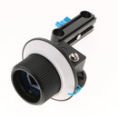 15mm Rail Rod Clamp Follow Focus with Gear Ring Mount for Canon Nikon Sony Olympus Panasonic DSLR Camera