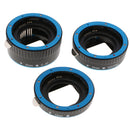 13mm 21mm 31mm Auto Focus Macro Extension Tube Set 13mm for Canon DSLR Cameras 5D Mark II III,7D 10D 20D 30D 40D 50D 300D 350D 400D and More - Blue