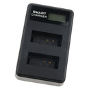 Dual Battery Charger for Canon LP-E12, Compatible with Canon EOS M, M2, M10, M50, M100, 100D, Kiss M, Kiss X7, Rebel SL1, PowerShot SX70 HS Cameras