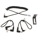 12V DV Battery Plate Adapter for BMPCC Camera Power Supply Cable Coiled Cord Charging Kit with L Bracket Standard 1/4 Inch Hole
