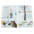 Wall Card Photo Props Paper Outdoor Indoor Theme Double-sided Textured Illustration for Home Shop Cafe Studio Decoration