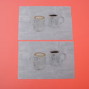 Wall Card Photo Props Paper Cup Fruit Theme Double-sided Textured Illustration for Home Shop Cafe Studio Decoration
