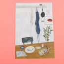Wall Card Photo Props Paper Dining Table Theme Double-sided Textured Illustration for Home Shop Cafe Studio Decoration