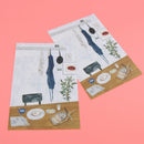 Wall Card Photo Props Paper Dining Table Theme Double-sided Textured Illustration for Home Shop Cafe Studio Decoration
