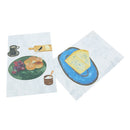 Wall Card Photo Props Paper Breakfast Theme Double-sided Textured Illustration for Home Shop Cafe Studio Decoration