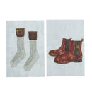 Wall Card Photo Props Paper Boots Socks Theme Double-sided Textured Illustration for Home Shop Cafe Studio Decoration