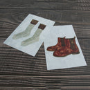 Wall Card Photo Props Paper Boots Socks Theme Double-sided Textured Illustration for Home Shop Cafe Studio Decoration