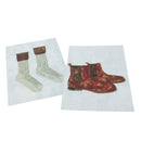 Wall Card Photo Props Paper Boots Socks Theme Double-sided Textured Illustration for Home Shop Cafe Studio Decoration