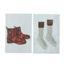 Wall Card Photo Props Paper Boots Socks Theme Double-sided Textured Illustration for Home Shop Cafe Studio Decoration