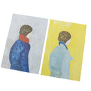 Home Wall Card Photo Props Paper Man Boy Theme Double-sided Textured Illustration for Home Shop Cafe Studio Decoration