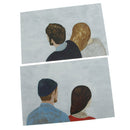 Home Wall Card Photo Props Paper Couple Theme Double-sided Textured Illustration for Shop Cafe Studio Decoration