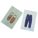 Home Wall Card Photo Props Paper Shoes Jeans Theme Double-sided Textured Illustration for Shop Cafe Studio Decoration