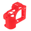 Red Soft Skin Silicone Cover Case for Sony A7 A7R A7S Camera Protector Accessory Kit