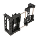 Phone Cage Stabilizer Video Rig Mount with 0.45X Wide Angle 12.5X Macro Close-up Lenses 2 In 1 & 12X Telephoto Lens for iPhone Samsung Huawei