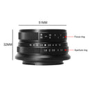 25mm F/1.8 Prime Lens APS-C Manual Focus for Fuji Fujifilm X Mount Mirrorless Cameras