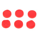 6x Silicone Cap Thumb Grip Stick Cap Cover Joystick Thumbstick Caps for Nintendo Switch Poke Ball Plus Controller - Red