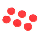 6x Silicone Cap Thumb Grip Stick Cap Cover Joystick Thumbstick Caps for Nintendo Switch Poke Ball Plus Controller - Red