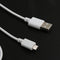 1.5m/5ft Long White USB 2.0 Lamp Power Cord Dimming Cable with Dimmer Switch