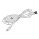 1.5m/5ft Long White USB 2.0 Lamp Power Cord Dimming Cable with Dimmer Switch