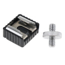 Flash Hot Shoe Mount Adapter for Monitor Microphone Fill Light 1/4 Inch Detachable Copper Nut