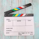 Movie Clapboard TV Film Clap Board Director Action Scene Cut Props Party Role Play Photography Accessory Kit Acrylic