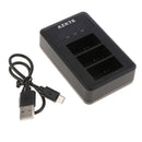 For GoPro Hero 3+ 3 AHDBT-301 AHDBT-201 Battery Charging Kit Charger Dock Station Three Interface LCD Display Screen & USB Cable