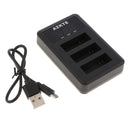 3-Channel USB Battery Charger with LCD Display for SJCAM SJ6 LEGEND Sport Camera