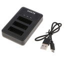 3-Channel USB Battery Charger with LCD Display for SJCAM SJ6 LEGEND Sport Camera