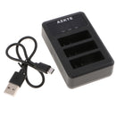 AZ16-1 Battery 3-Channel USB Charger for Xiaomi YI AZ16-1 AZ16-2 and Xiaomi Yi 4K, Yi 4K+ Sport Camera