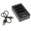 AZ16-1 Battery 3-Channel USB Charger for Xiaomi YI AZ16-1 AZ16-2 and Xiaomi Yi 4K, Yi 4K+ Sport Camera