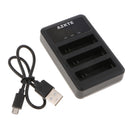 AZ16-1 Battery 3-Channel USB Charger for Xiaomi YI AZ16-1 AZ16-2 and Xiaomi Yi 4K, Yi 4K+ Action Camera