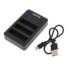AZ16-1 Battery 3-Channel USB Charger for Xiaomi YI AZ16-1 AZ16-2 and Xiaomi Yi 4K, Yi 4K+ Action Camera