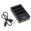 AZ16-1 Battery 3-Channel USB Charger for Xiaomi YI AZ16-1 AZ16-2 and Xiaomi Yi 4K, Yi 4K+ Action Camera
