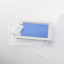 Baby Handprint Footprint Frame Kit with Lasting Light Blue Ink Pad Standing on Table Room Office Wall Decoration 23x28x2cm