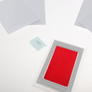 BabyBaby Handprint Footprint Frame Kit with Lasting Ink Pad Red Wall Room Office Ornament 33x18x2cm/13x7x1inch