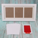 BabyBaby Handprint Footprint Frame Kit with Lasting Ink Pad Red Wall Room Office Ornament 33x18x2cm/13x7x1inch