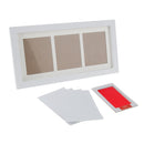 BabyBaby Handprint Footprint Frame Kit with Lasting Ink Pad Red Wall Room Office Ornament 33x18x2cm/13x7x1inch