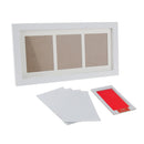 BabyBaby Handprint Footprint Frame Kit with Lasting Ink Pad Red Wall Room Office Ornament 33x18x2cm/13x7x1inch
