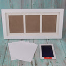 Baby Handprint Newborn Baby Frame Kit with Handprint Footprint Blue Ink Pad All-in-one Set Solid Wooden Polyester Lacquer